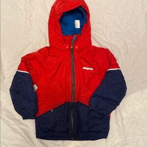 Patagonia Red and Blue Puffer Jacket